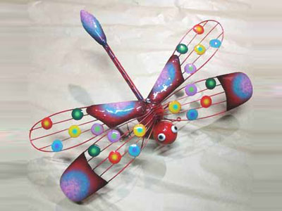 Dragonfly Bali Metal Wall Decor