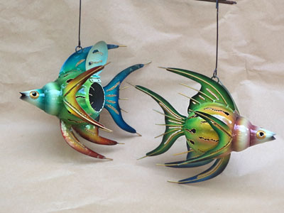 Tropical Fish Bali Metal Candle Holder