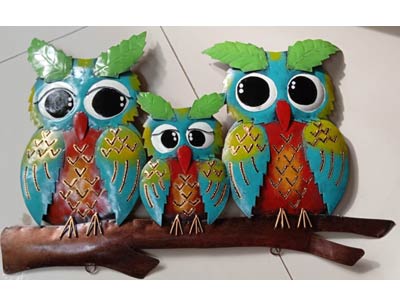 Owl Bali Metal Wall Decor