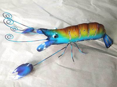 Shrimp Bali Metal Wall Decor